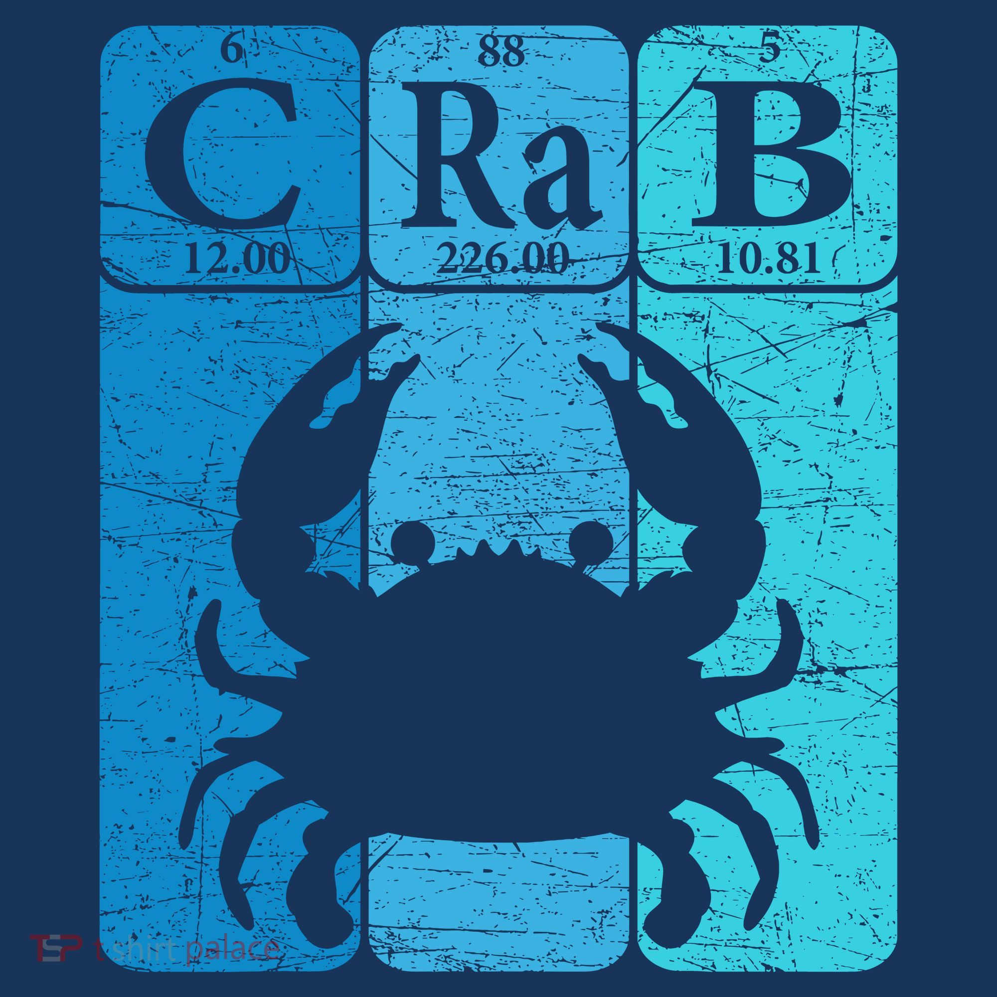 Crab Periodic Table Elements Seafood Crabbing Retro Crabber Women's Hoodie