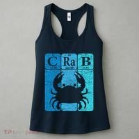 Crab Periodic Table Elements Seafood Crabbing Retro Crabber Women's Tank Top thumb 3