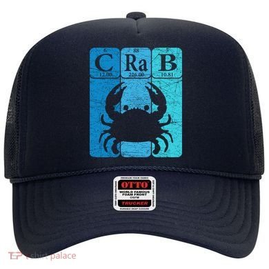 Crab Periodic Table Elements Seafood Crabbing Retro Crabber Hat
