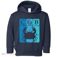 Crab Periodic Table Elements Seafood Crabbing Retro Crabber Toddler Hoodie thumb 0