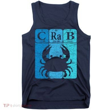 Crab Periodic Table Elements Seafood Crabbing Retro Crabber Tank Top