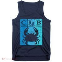 Crab Periodic Table Elements Seafood Crabbing Retro Crabber Tank Top thumb 0