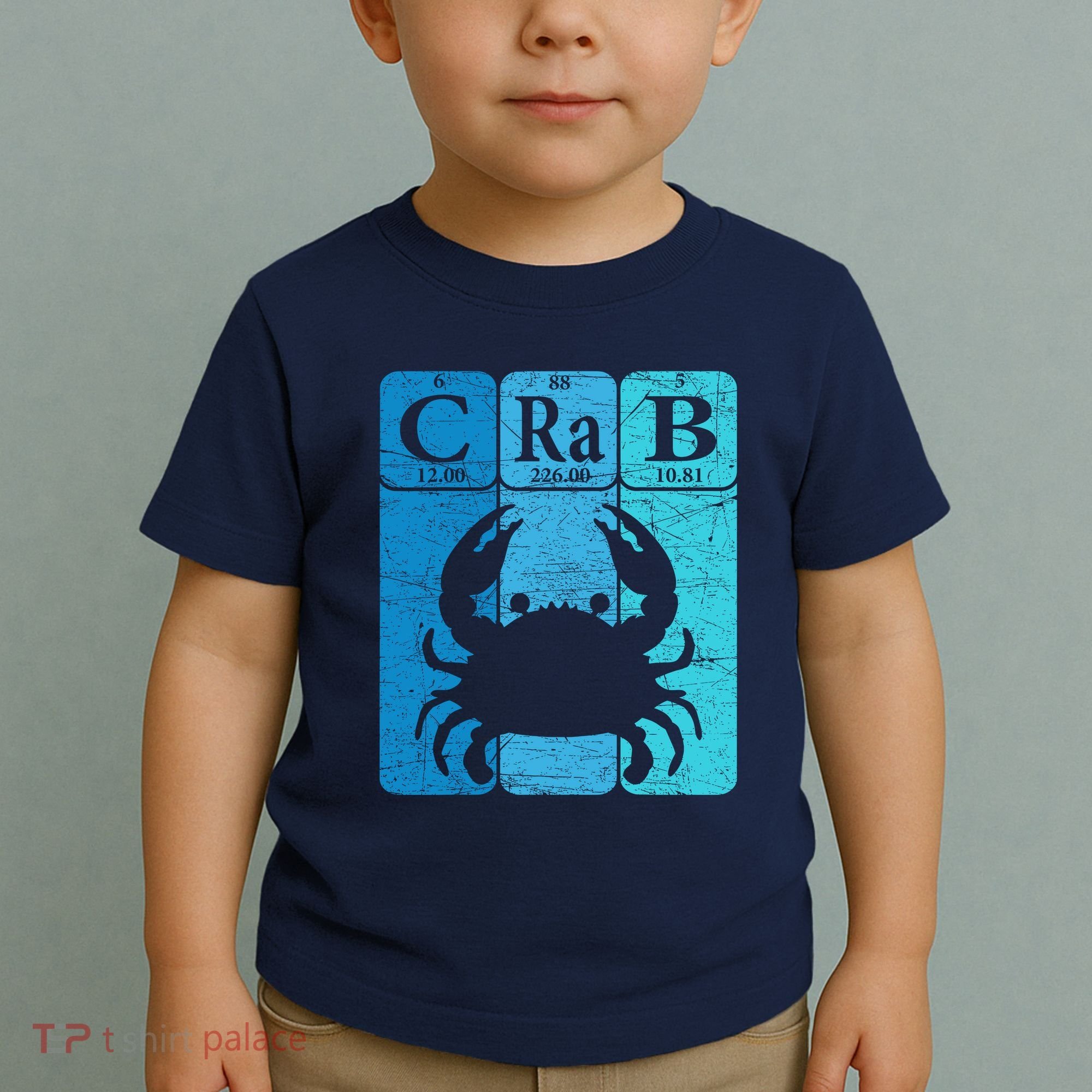 Crab Periodic Table Elements Seafood Crabbing Retro Crabber Toddler T-Shirt
