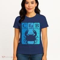Crab Periodic Table Elements Seafood Crabbing Retro Crabber Women's T-Shirt thumb 4