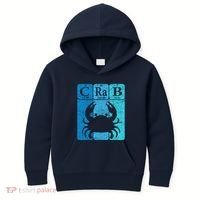 Crab Periodic Table Elements Seafood Crabbing Retro Crabber Kids Hoodie thumb 0