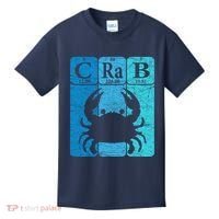 Crab Periodic Table Elements Seafood Crabbing Retro Crabber Kids T-Shirt thumb 0