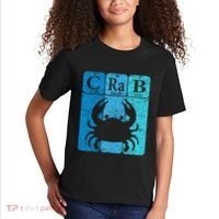 Crab Periodic Table Elements Seafood Crabbing Retro Crabber Kids T-Shirt thumb 2