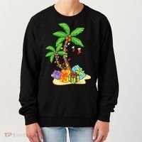 Christmas Palm Tree Tropical Xmas Coconut Lights Funny Gifts Women's Sweatshirt thumb 0