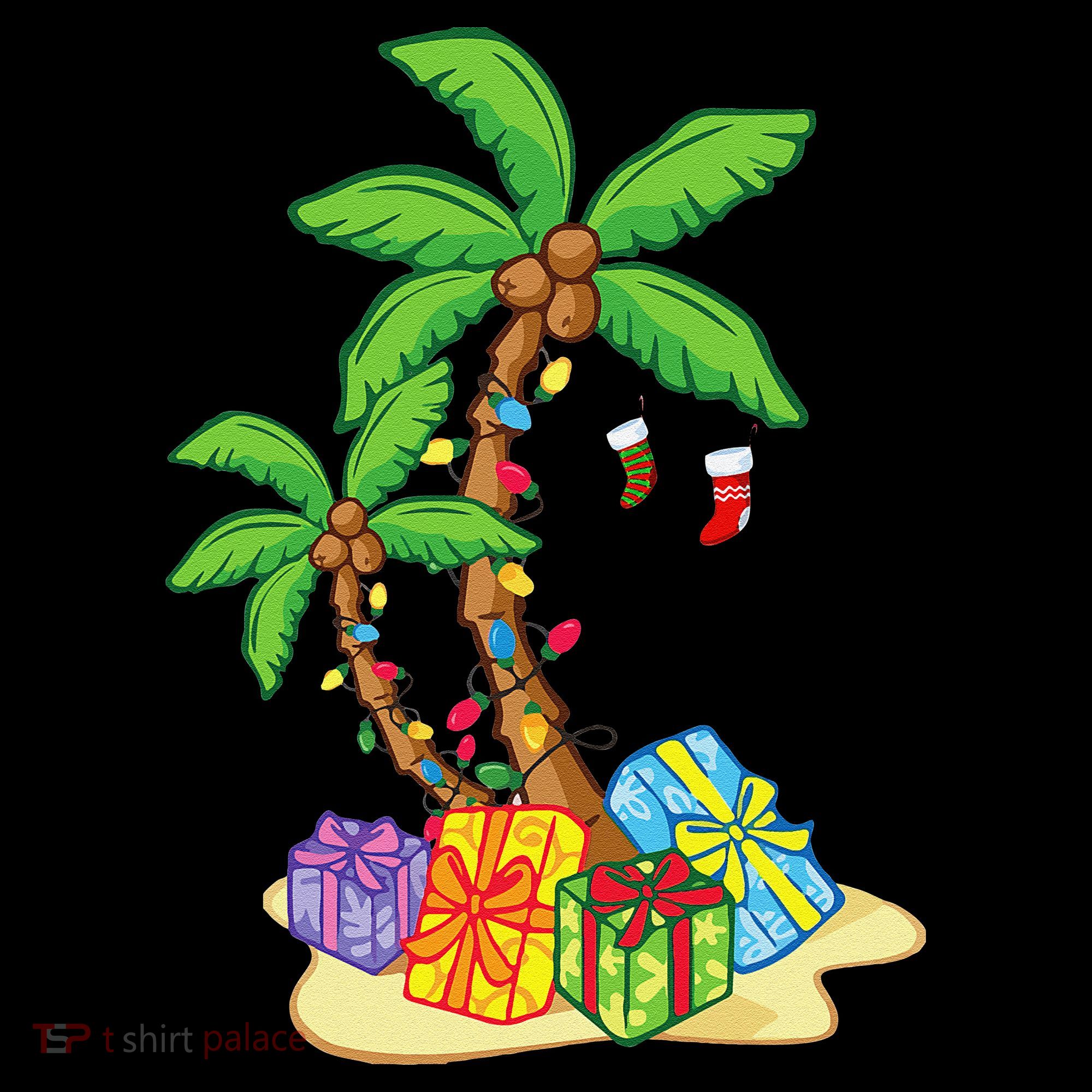 Christmas Palm Tree Tropical Xmas Coconut Lights Funny Gifts Coffee Mug