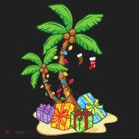 Christmas Palm Tree Tropical Xmas Coconut Lights Funny Gifts Hat thumb 2
