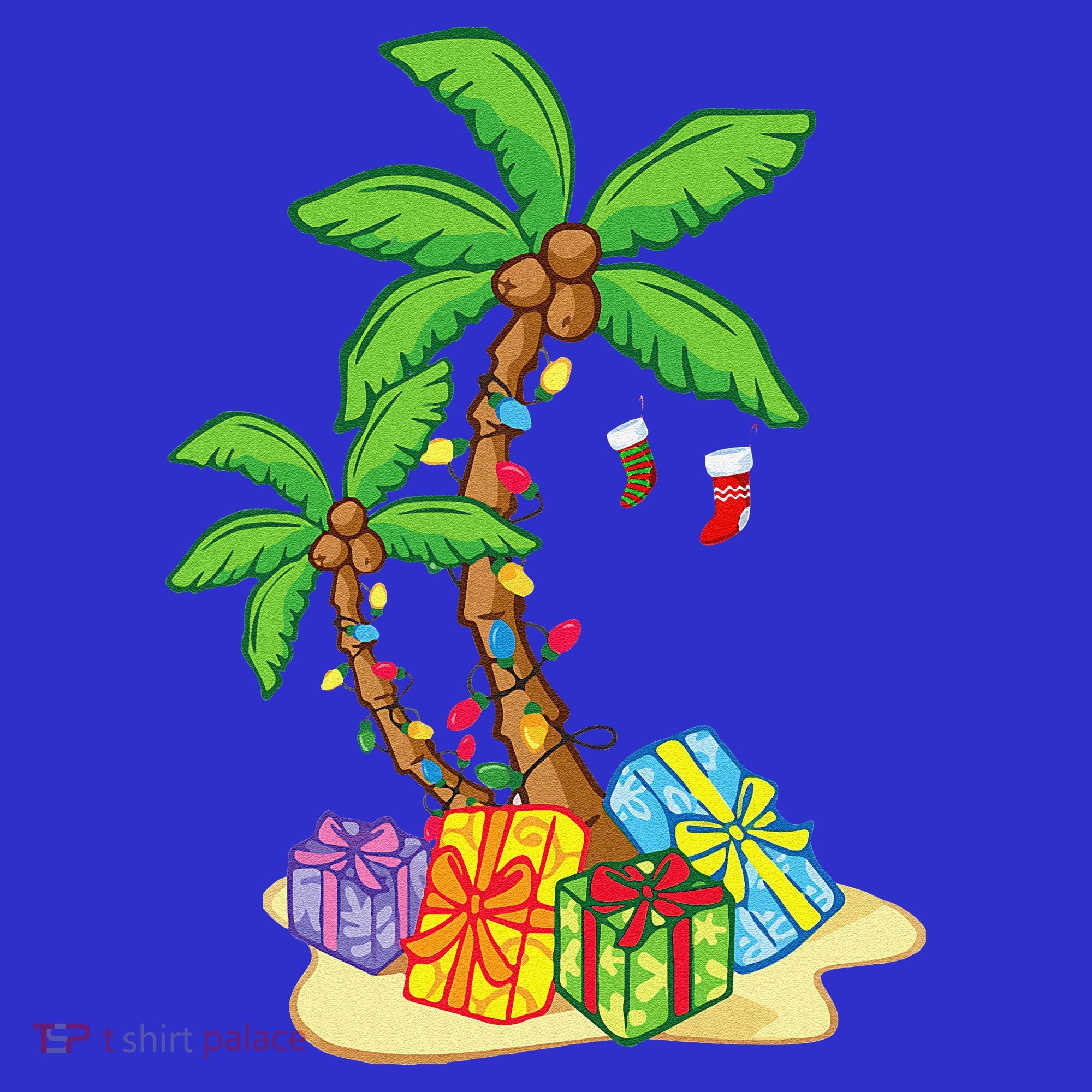 Christmas Palm Tree Tropical Xmas Coconut Lights Funny Gifts Sweatshirt