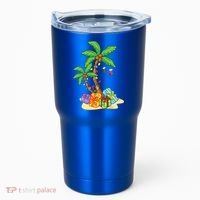 Christmas Palm Tree Tropical Xmas Coconut Lights Funny Gifts Tumbler thumb 0