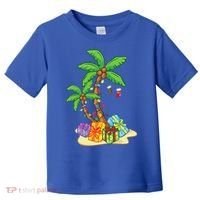 Christmas Palm Tree Tropical Xmas Coconut Lights Funny Gifts Toddler T-Shirt thumb 0