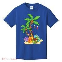 Christmas Palm Tree Tropical Xmas Coconut Lights Funny Gifts Kids T-Shirt thumb 0