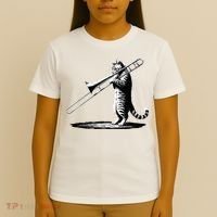 Cat Playing Trombone Player Trombonist Instrument T-Shirt thumb 4