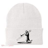 Cat Playing Trombone Player Trombonist Instrument Beanie thumb 0