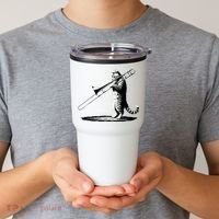 Cat Playing Trombone Player Trombonist Instrument Tumbler thumb 2