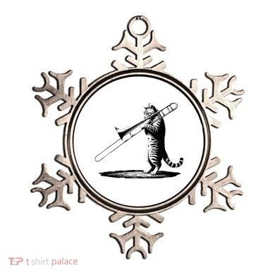 Cat Playing Trombone Player Trombonist Instrument Ornament