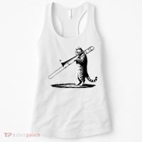 Cat Playing Trombone Player Trombonist Instrument Women's Tank Top thumb 0