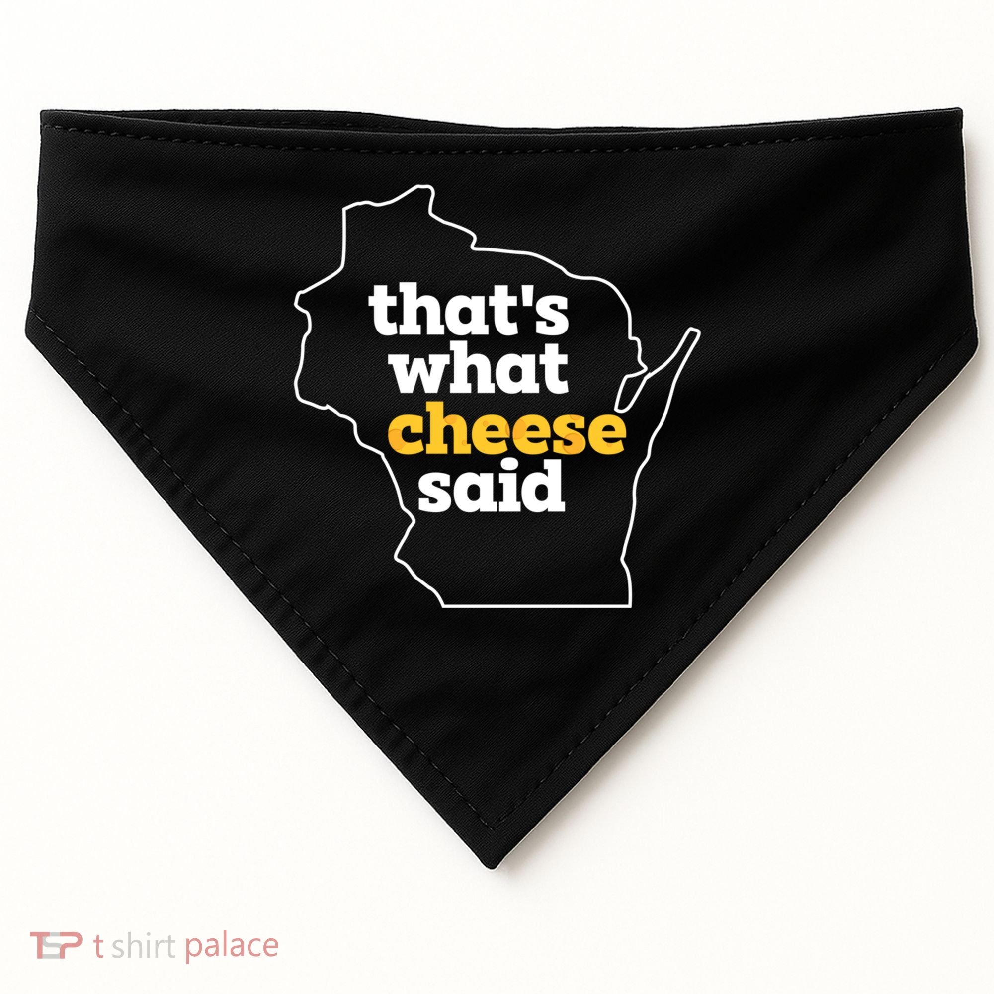 Cheese Pun ThatS What Cheese Said Funny Wisconsin Cheese Gift USA-Made Doggie Bandana
