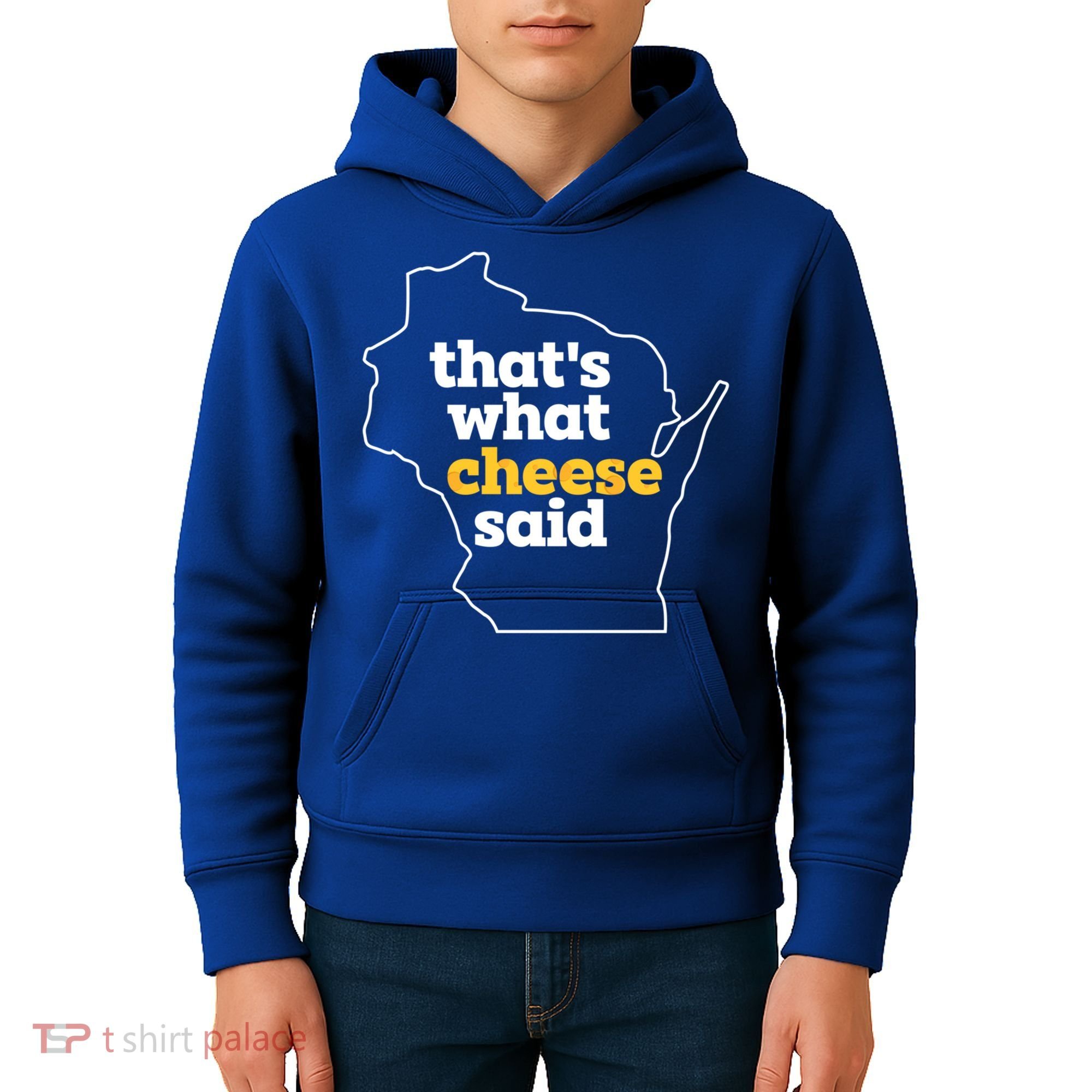 Cheese Pun ThatS What Cheese Said Funny Wisconsin Cheese Gift Kids Hoodie