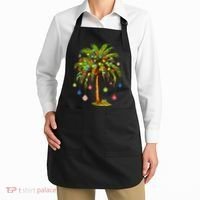 Christmas Palm Tree Light Hawaiian Tropical Xmas Apron thumb 2