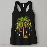 Christmas Palm Tree Light Hawaiian Tropical Xmas Women's Tank Top thumb 3