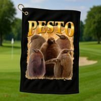 Cute Pesto The Penguins Golf Towel thumb 1