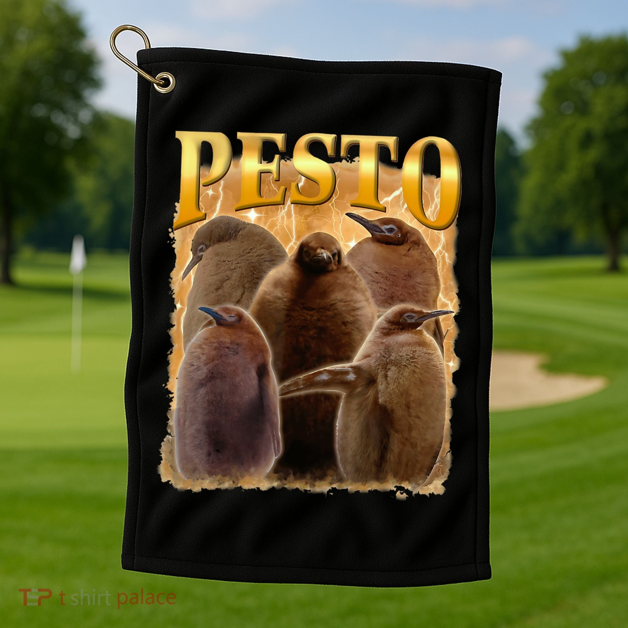 Cute Pesto The Penguins Golf Towel