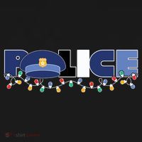 Christmas Police Texture Police Hat Graphic Oversized Backpack thumb 2