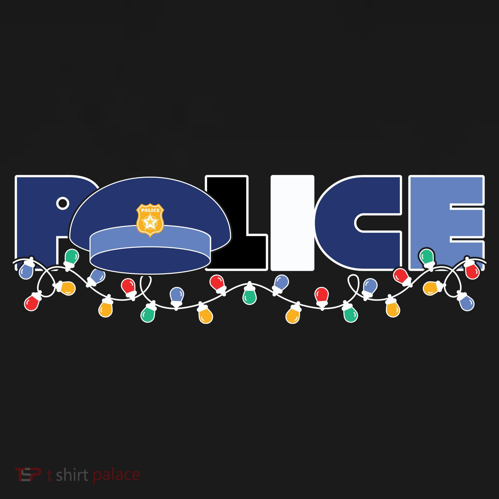 Christmas Police Texture Police Hat Graphic Oversized Backpack