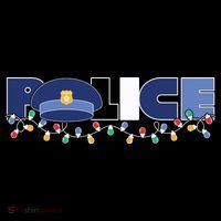 Christmas Police Texture Police Hat Graphic Oversized Coffee Mug thumb 5