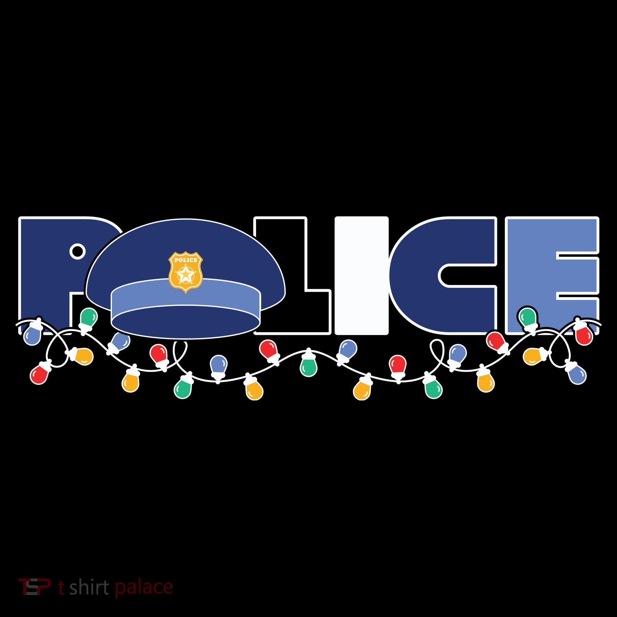 Christmas Police Texture Police Hat Graphic Oversized Coffee Mug