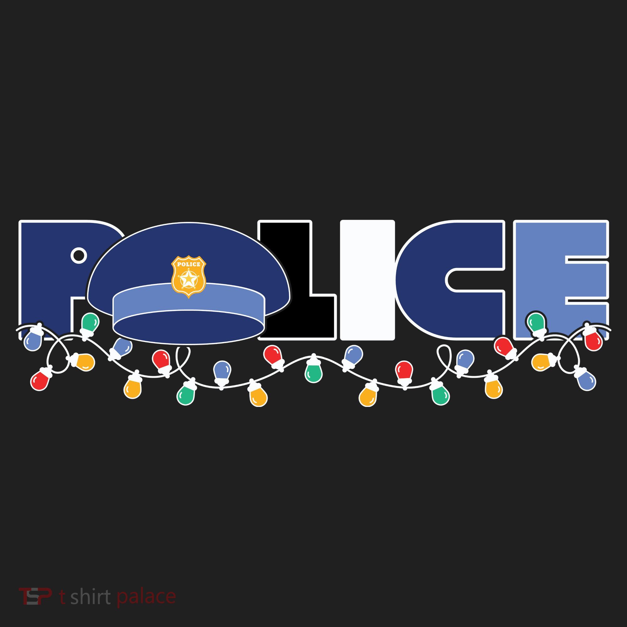 Christmas Police Texture Police Hat Graphic Oversized Tumbler