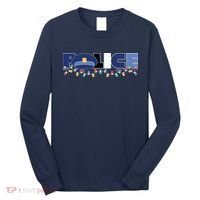 Christmas Police Texture Police Hat Graphic Oversized Long Sleeve Shirt thumb 0