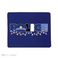 Christmas Police Texture Police Hat Graphic Oversized Mousepad thumb 0