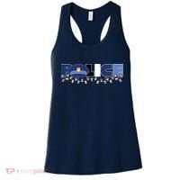 Christmas Police Texture Police Hat Graphic Oversized Women's Tank Top thumb 0