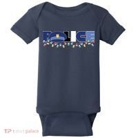 Christmas Police Texture Police Hat Graphic Oversized Baby Bodysuit thumb 0