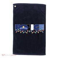 Christmas Police Texture Police Hat Graphic Oversized Golf Towel thumb 0