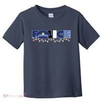 Christmas Police Texture Police Hat Graphic Oversized Toddler T-Shirt thumb 0