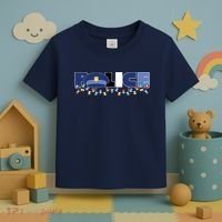 Christmas Police Texture Police Hat Graphic Oversized Toddler T-Shirt thumb 3