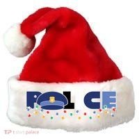 Christmas Police Texture Police Hat Graphic Oversized Santa Hat thumb 0