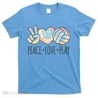 Cute Pink Tie Dye Volleyball Teen Girls Peace Love Play Cute Gift T-Shirt thumb 0