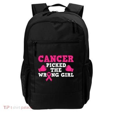 Cancer Picked The Wrong Pink Ribbon Backpack