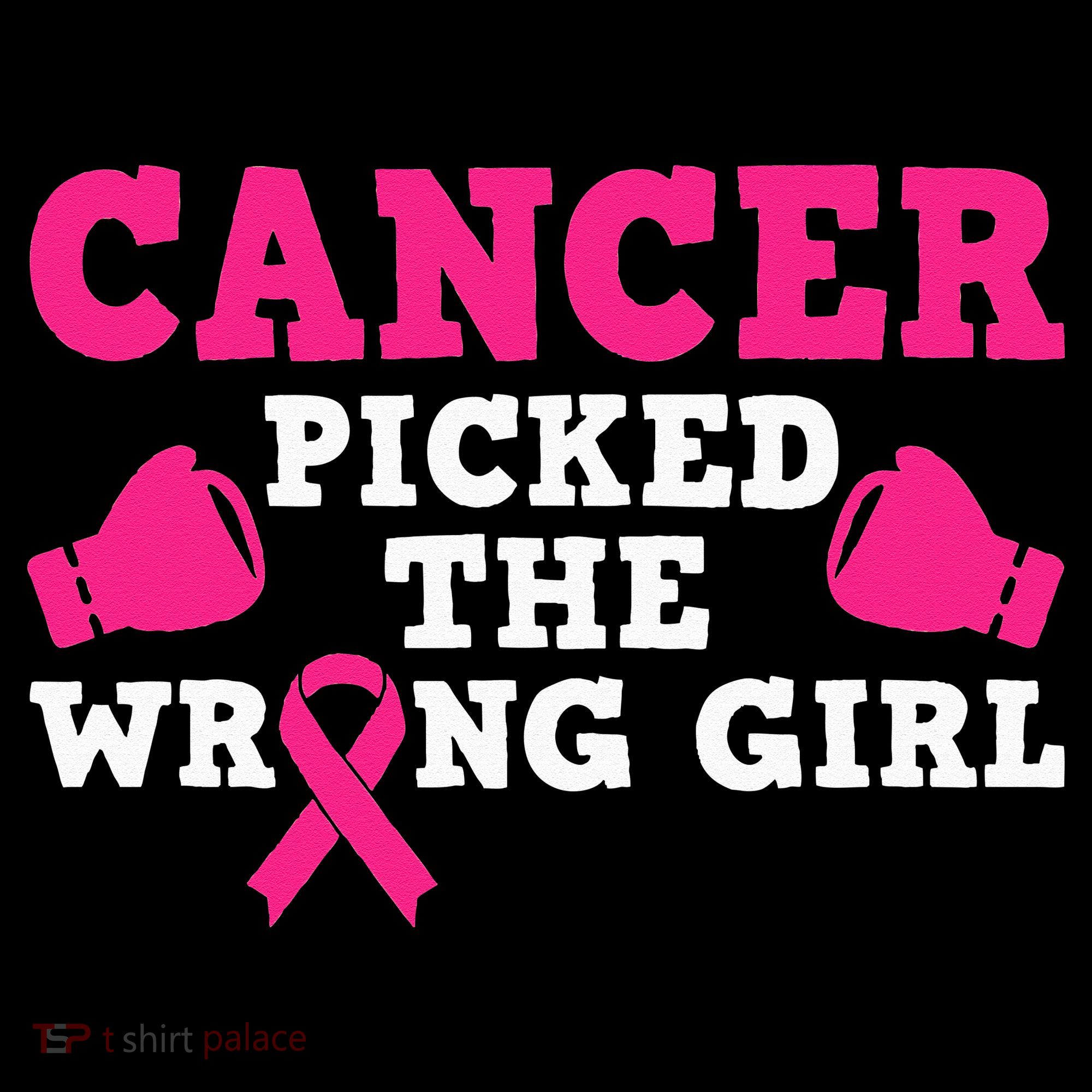 Cancer Picked The Wrong Pink Ribbon Backpack