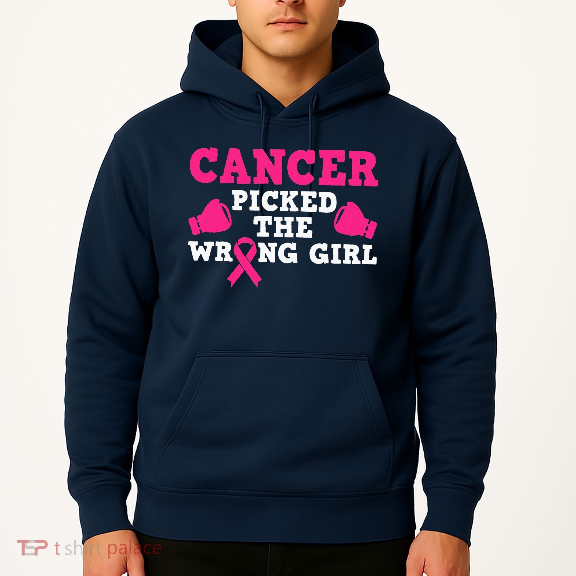 Cancer Picked The Wrong Pink Ribbon Hoodie