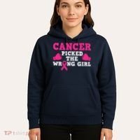 Cancer Picked The Wrong Pink Ribbon Hoodie thumb 5