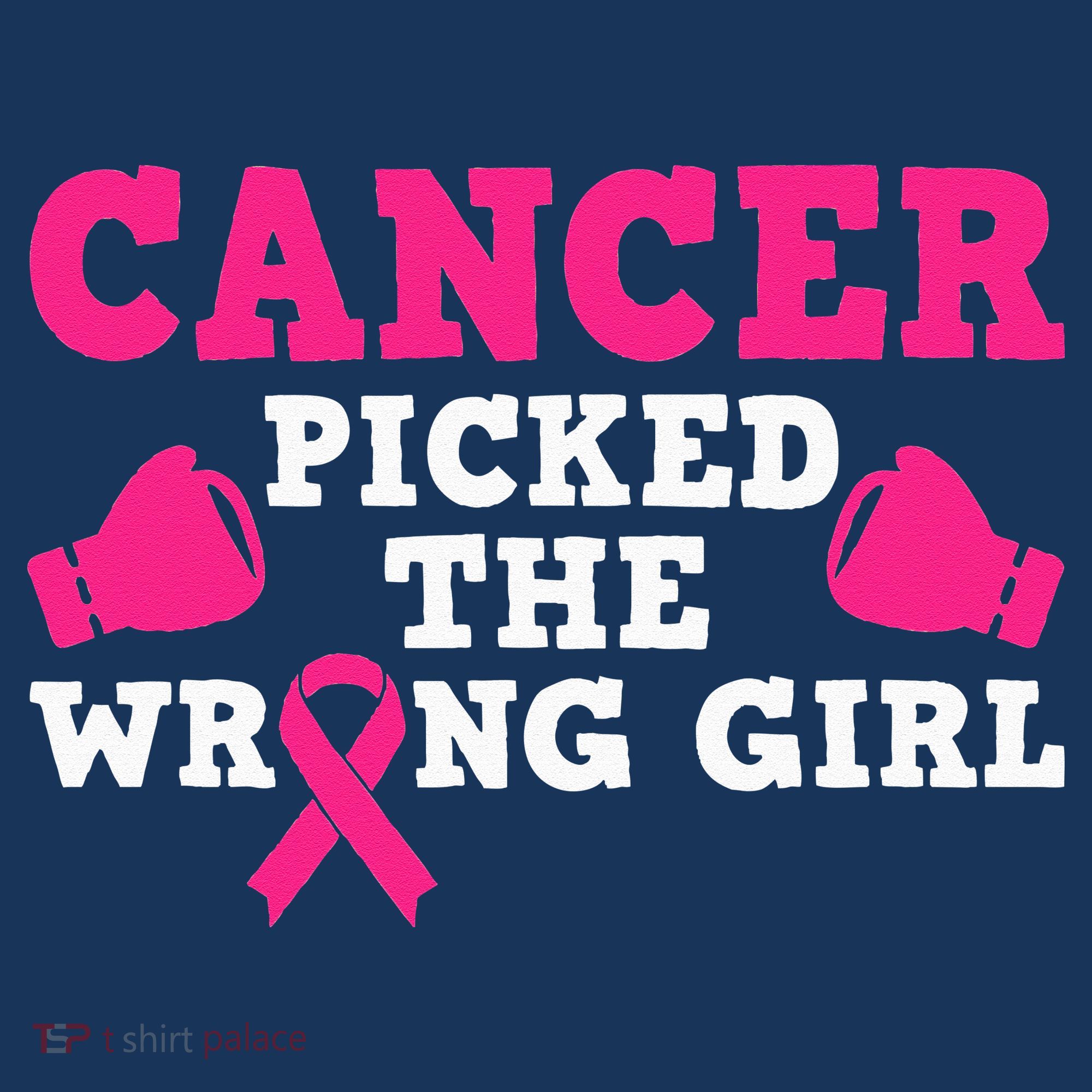 Cancer Picked The Wrong Pink Ribbon Hoodie
