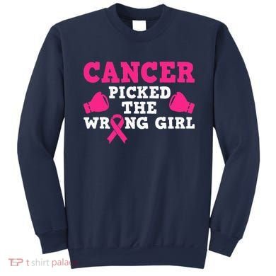 Cancer Picked The Wrong Pink Ribbon Sweatshirt