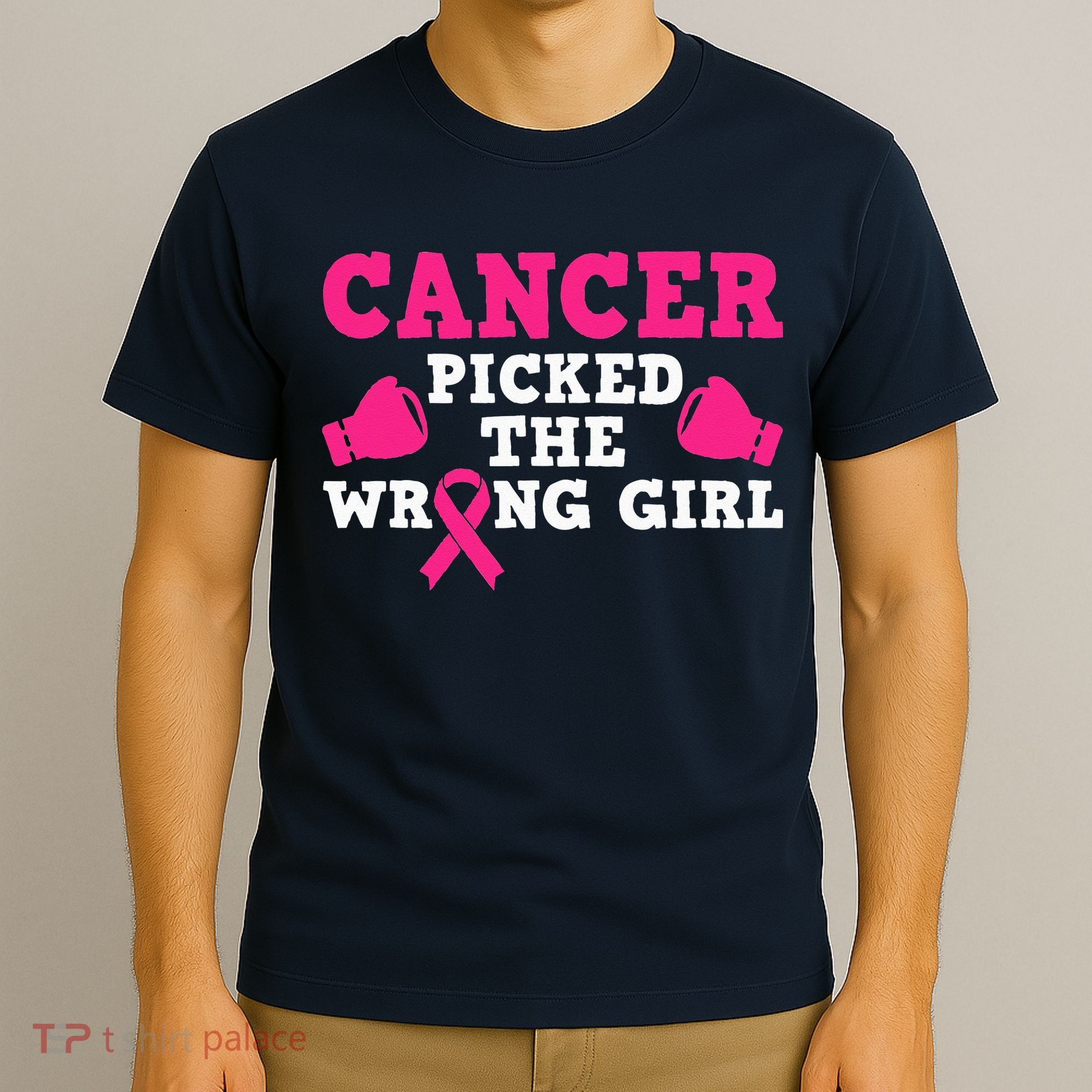 Cancer Picked The Wrong Pink Ribbon T-Shirt